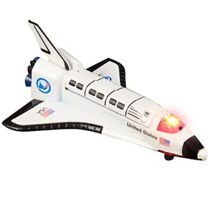 ArtCreativity Light Up Space Shuttle Toy, 1PC, Battery Operated Spaceship Toy with LEDs, Sounds, and Pullback Motion, Outer Space Party Decoration, Great Space Gifts for Boys and Girls, 6 Inches
