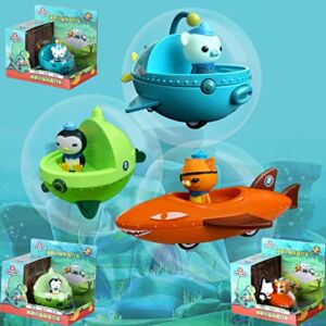 Crasoldiers Oct GUP Toy 3Pcs GUP Vehicle Rescue Ship Octopod Castle Pull Back Barnacles kwazii Shellington Tweak Dashi Peso Children’s Gifts (with Gift Box)
