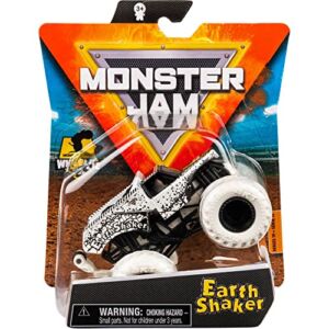 Monster Jam 2021 Spin Master 1:64 Diecast Monster Truck with Wheelie Bar: Max Contrast Earth Shaker