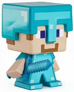 Minecraft 2021 Special Edition Figure – Large-Sized Steve in Diamond Armor for Minecraft Live Festival, Action Toy for Kids Ages 6 Years and Older