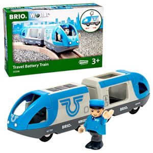 BRIO World – 33506 Travel Battery Train | 3 Piece Train Toy for Kids Ages 3 and Up