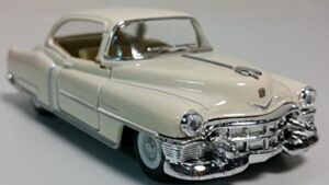 Kinsmart 1953 Cadillac Series 62 Eggshell White 2 Door Coupe 1/43 O Scale Diecast Car
