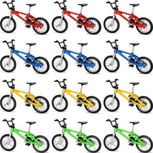 12 Pieces Finger Bikes Mini Extreme Sports Finger Bike Miniature Metal for Creative Game Favors Gifts