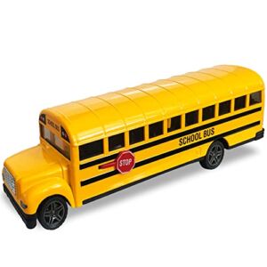 ArtCreativity Diecast Yellow School Bus Toy for Kids – 8.5 Inch Pull Back Car with Cool Opening Doors and Rubber Tires – Durable Diecast Metal – Best Birthday for Boys and Girls