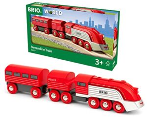 Brio World 33557 – Streamline Train – 3 Piece Wooden Toy Train Set for Kids Ages 3 and Up