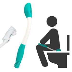 Kirimon Long Reach Comfort Toilet Wiping Aids Tools – Self Assist Bathroom Bottom Buddy Wiping Toilet Aid for Limited Mobility,Elderly, Pregnancy,Disabled, Arthritis,Shoulder or Back Pain,Surgery