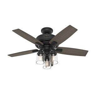 Hunter Bennett Indoor Ceiling Fan with LED Light and Remote Control