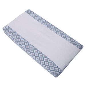 Levtex Baby – Emerson Diaper Changing Pad Cover – Fits Most Standard Changing Pads – Blue, Grey and White – Nursery Accessories – Plush