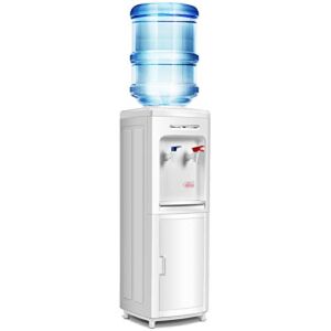 Safeplus Top Loading Water Cooler Dispenser , Hot & Cold Freestanding Water Cooler , Holds 3 or 5 Gallon Bottles Perfect for Home Office School ,UL & Energy-Saving Approved