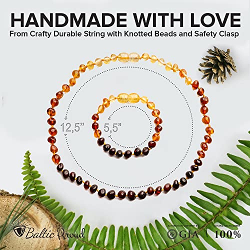 Baltic Amber Necklace And Bracelet Anklet Gift Set (Unisex Rainbow) Certified Premium Quality Raw Baltic Sea Amber | The Storepaperoomates Retail Market - Fast Affordable Shopping