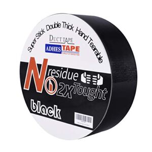 ADHES Duct Tape Duck Tape Black Waterproof Tape Heavy Duty Tape 1.88inch,35yard,Pack of 1 roll