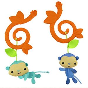 Replacement Parts for Rainforest Jumperoo – Fisher-Price Roarin’ Rainforest Jumperoo CBV63 ~ Replacement Toys ~ Orange Vines with Blue Monkeys