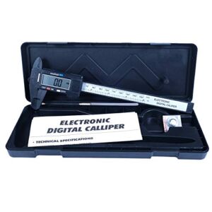Digital Caliper,Electronic Digital Carbon Fiber Vernier Caliper Inch/Metric,Conversion 0-6 Inch/150 mm with Larger LCD Screen,Auto Off Featured Measuring Tool, Inch and Millimeter Conversion