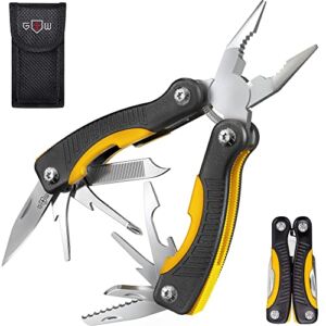 Mini Multitool Knife 12 in 1 – Small Pocket Multi Tool with Knife and Pliers – Best Small Utility Multi Purpose All in One Tools for Men Women – Best Gear Accessory for EDC Work Camping Hiking 2229