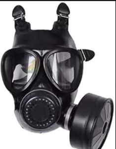 KYNG Face Mask Tactical Mask Gas Mask Respirator Mask/ Face Protection / Halloween Mask with 40mm Charcoal Filter, Fits All With Adjustable Straps / Filter Made 2022