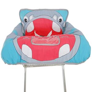 Cute 2-in-1 Grocery Cart Cover and Highchair Seat Cover for Baby (Hippo)