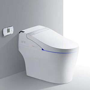 WOODBRIDGE B0960S WHITE Intelligent Smart Toilet, Massage Washing, Open & Close, Auto Flush,Heated Integrated Multi Function Remote Control, with Advance Bidet and Soft Closing Seat