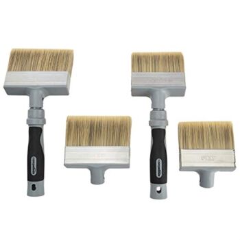 Amazon Basics Exchangeable Wall Brush Set With 2 Handle – 4-inch & 5-inch, 4-Piece | The Storepaperoomates Retail Market - Fast Affordable Shopping