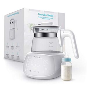 Formula Ready Baby Water Kettle- One Button Boil Cool Down and Keep Warm at Perfect Baby Bottle Temperature 24/7 – Dispense Warm Water Instantly- Replace Traditional Baby Bottle Warmer