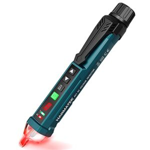 Auroland Non-Contact Voltage Tester with 9 gear Adjustable Sensitivity Voltage Detector Pen AC Circuit Tester Tool LCD Display LED Flashlight Buzzer Alarm Range12V-1000V & Live/Null Wire Judgment AC1
