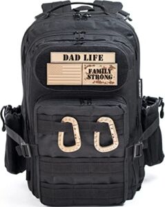 ACTIVEDOODIE Dad Diaper Bag for Men with Camo Changing Pad, Desert USA Dad Life Patches, Diaper Bag for Dad