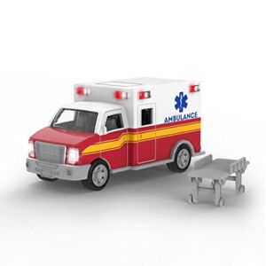 Driven by Battat – Micro Ambulance – Toy Truck with Lights and Sound – Rescue Trucks and Toys for Kids Aged 3 and Up, WH1126Z