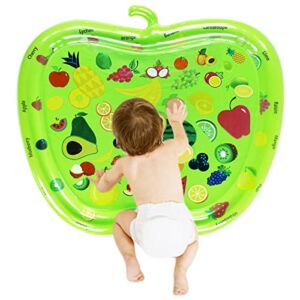 SUNSHINE-MALL Fruit Baby Water mat, Tummy Baby Toys, Inflatable Play Mat Water Cushion Baby Toys, Fun Early Development Activity Play Center for Newborn (80 x 76 cm)
