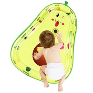 SUNSHINE-MALL Avocado Baby Water mat, Tummy Baby Toys, Inflatable Play Mat Water Cushion Baby Toys, Fun Early Development Activity Play Center for Newborn (86 x 65 cm)