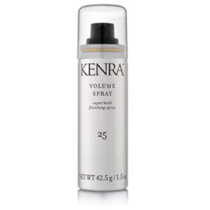 Kenra Volume Spray 25 55% | Super Hold Finishing & Styling Hairspray | Flake-free & Fast-drying | Wind & Humidity Resistance | All Hair Types | Travel 1.5 oz