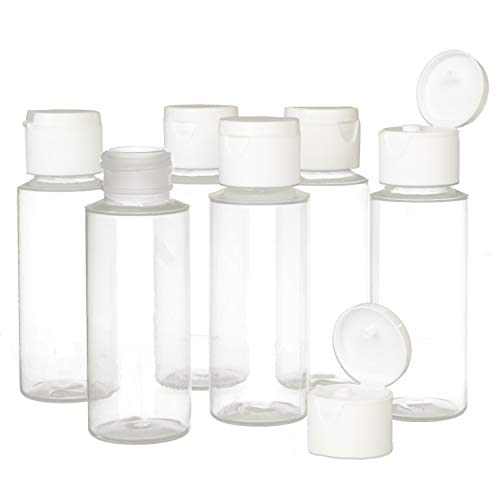2oz Clear Plastic Empty Squeeze Bottles with Flip Cap – BPA-free – Set of 6 – TSA Travel Size 2 Ounce – By Chica and Jo | The Storepaperoomates Retail Market - Fast Affordable Shopping