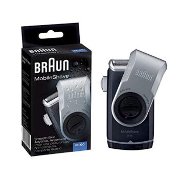 Braun MobileShave M-90 Travel Shaver Silver (Precision Trimmer, Smart Foil, Wide Floating Foil, Washable) | The Storepaperoomates Retail Market - Fast Affordable Shopping
