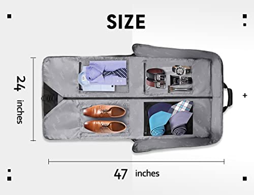 Garment Bags, Large Suit Travel Bag with Pockets & Shoulder Strap for Business Trip, MATEIN Professional Foldable Carry On Bag Gifts for Men Women, Client, Waterproof Luggage Bags for Travel, Black | The Storepaperoomates Retail Market - Fast Affordable Shopping
