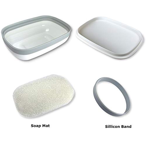 kiasona Travel Soap Box,soap Bar Holder Dish Container Case with Sponge saver Drain&Silicone Band,Strong Sealing,Leak Proof,Portable,Best for Bathroom,Shower,Gym,School,Camping,Hiking,Vacation,Outdoor | The Storepaperoomates Retail Market - Fast Affordable Shopping