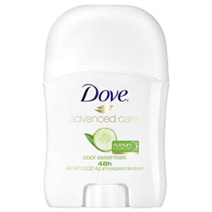 Dove Advanced Care Travel Sized Antiperspirant Deodorant Stick for Women, Cool Essentials, for 48 Hour Protection And Soft And Comfortable Underarms, 0.5 oz, 36 Count