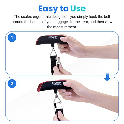 Etekcity Luggage Scale, Digital Portable Handheld Suitcase Weight for Travel with Rubber Paint, Temperature Sensor, 110 Pounds, Battery Included | The Storepaperoomates Retail Market - Fast Affordable Shopping