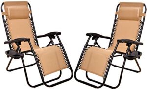 Elevon Adjustable Zero Gravity Lounge Chair Recliners for Patio