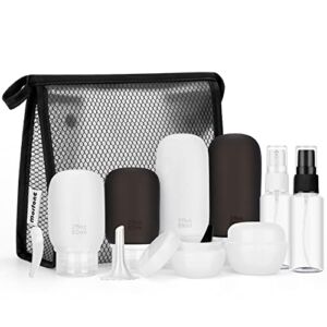13 Pack Travel Bottles – Morfone Leakproof Travel Containers for Toiletries TSA Approved Silicone Travel Accessories Squeezable Refillable 2oz 3oz for Cosmetic Shampoo Conditioner Lotion (BPA Free)