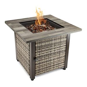 Endless Summer, The Aiden, 30″ Square LP Outdoor Gas Fire Pit