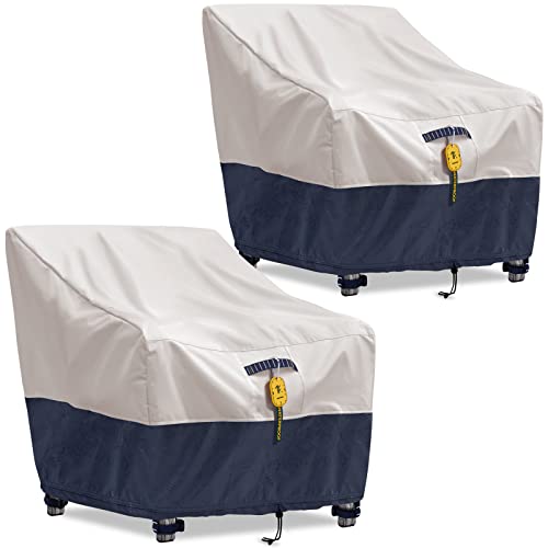 Time Forest Outdoor Chair Covers Waterproof,100% Waterproof Patio Furniture Covers,Heavy Duty Patio Chair Covers for outdoor furniture,Lawn Outdoor Furniture Cover Waterproof,Fog/Navy 34Wx39Dx34H Inch | The Storepaperoomates Retail Market - Fast Affordable Shopping