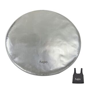 36″ Round Fire Pit Mat Under Grill Mat hajio Fireproof Mat for Under Fire Pit Light Reflection Fire Pit Protective Pad Easy to Clean Patio Fire Pit Wood Burning