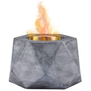 ROUNDFIRE Newest Faced Concrete Tabletop Fire Pit – Fire Bowl, Portable Fire Pit, Small Personal Fireplace for Indoor and Garden Use.
