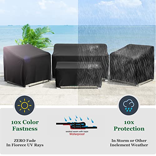 EGIS 4 Pack Waterproof Outdoor Swivel Lounge Chair Patio Furniture Cover (37.5 W x 39.25 D x 38.5) Black | The Storepaperoomates Retail Market - Fast Affordable Shopping