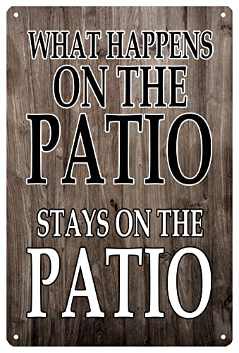 Patio Decor Funny Patio Signs Outdoor Decor, Backyard decor Rustic Wall Art Hanging Plaques,Farmhouse Porch Pool Wall Decor Outdoor Decorations for Patio Wall Decor Vintage,12*8″ Funny Gag Gifts | The Storepaperoomates Retail Market - Fast Affordable Shopping
