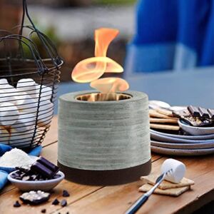 Romway Concrete Tabletop Fire Pit Bowl，Table Top Portable Rubbing Alcohol Fireplace Indoor
