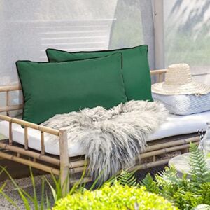 Outdoor Waterproof Lumbar Pillow Covers, Patio Garden Sunbrella Decorative Throw Pillowcase Shell, Fade-Resistant Lumbar Cushion Pillow Cases for Home Sofa Balcony Tent Furniture