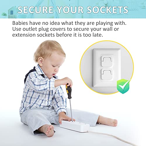 Baby Proofing Outlet Covers (60 Pack) Electric Outlet Pulg Covers for Baby Safety Socket Cover Protector Cap to Prevent Your Child from Power Shock Hazard | The Storepaperoomates Retail Market - Fast Affordable Shopping
