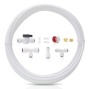 Waterdrop KITB 1/4″ Water Line Connection Kit for WD-10/15/17UB Series, WD-G2/G3 RO System and iSpring, APEC, Express Water, Home Master Reverse Osmosis System, Connect it to Fridge/Ice Maker