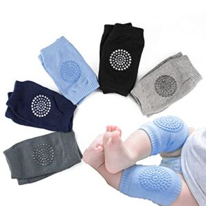 Baby Knee Pads, Baby Knee Pads for Crawling, Anti Slip Baby Crawling Knee Pads, Unisex Baby Knee Protectors Toddler Leg Warmer, Safety Walking Kneepads, Knee Pads for Babies (5 Pairs)