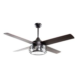 Ceiling Fan with Lights Remote Control 52 Inch Industrial Ceiling Fan, Oil Rubbed Bronze