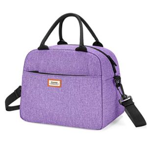 CURMIO Insulated Breastmilk Cooler Bag for 6 Large Bottles up to 9 oz, Baby Bottle Tote bag Warmer Bag, Perfect for Nursing Moms, Purple